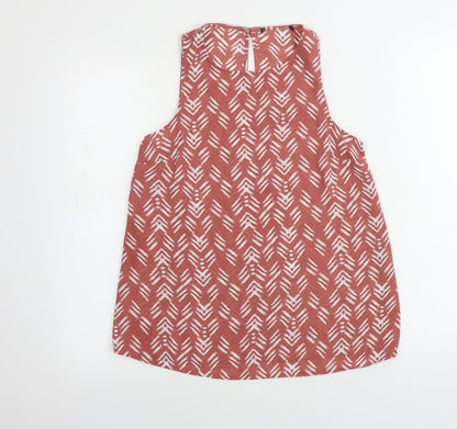 Primark  Womens Pink Geometric  Basic T-Shirt Size 6