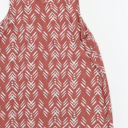 Primark  Womens Pink Geometric  Basic T-Shirt Size 6