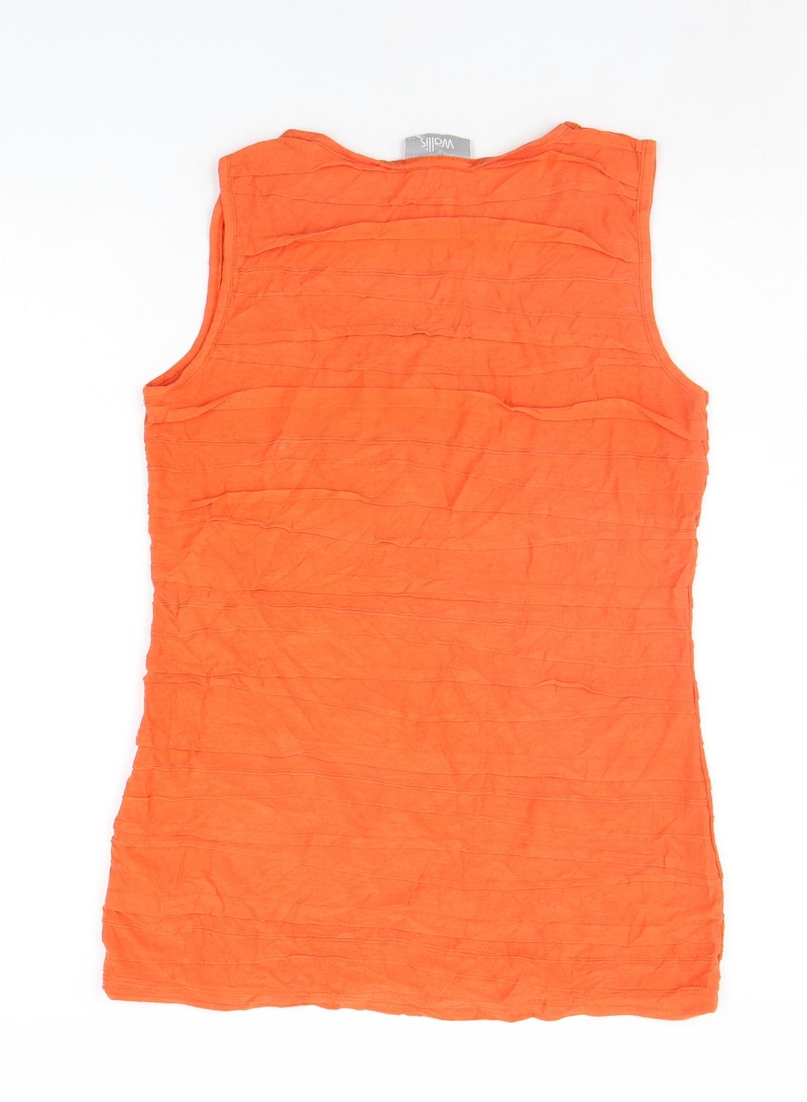 Womens UK Size 12 Wallis Orange Basic Tank