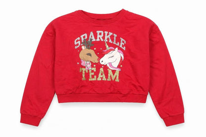 H&M Girls Red   Pullover Jumper Size 11-12 Years  - sparkle