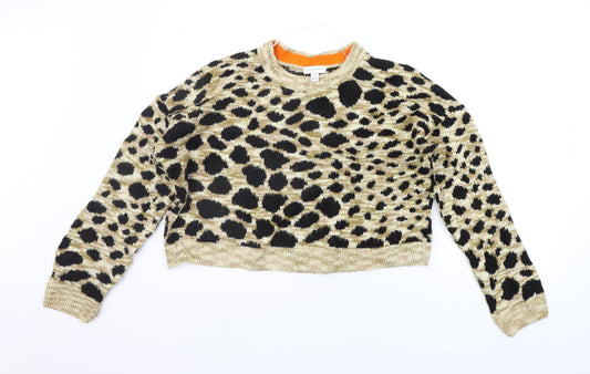Womens UK Size 10 Topshop Beige Pullover Jumper