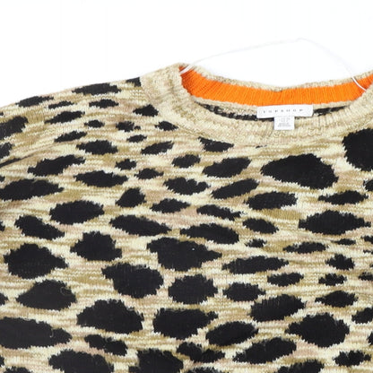 Womens UK Size 10 Topshop Beige Pullover Jumper