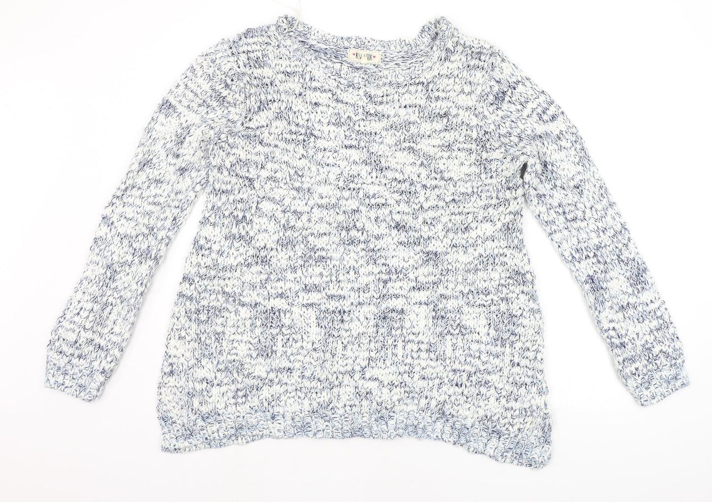 Womens UK Size L New Look White Pullover Jumper