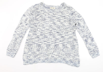 Womens UK Size L New Look White Pullover Jumper