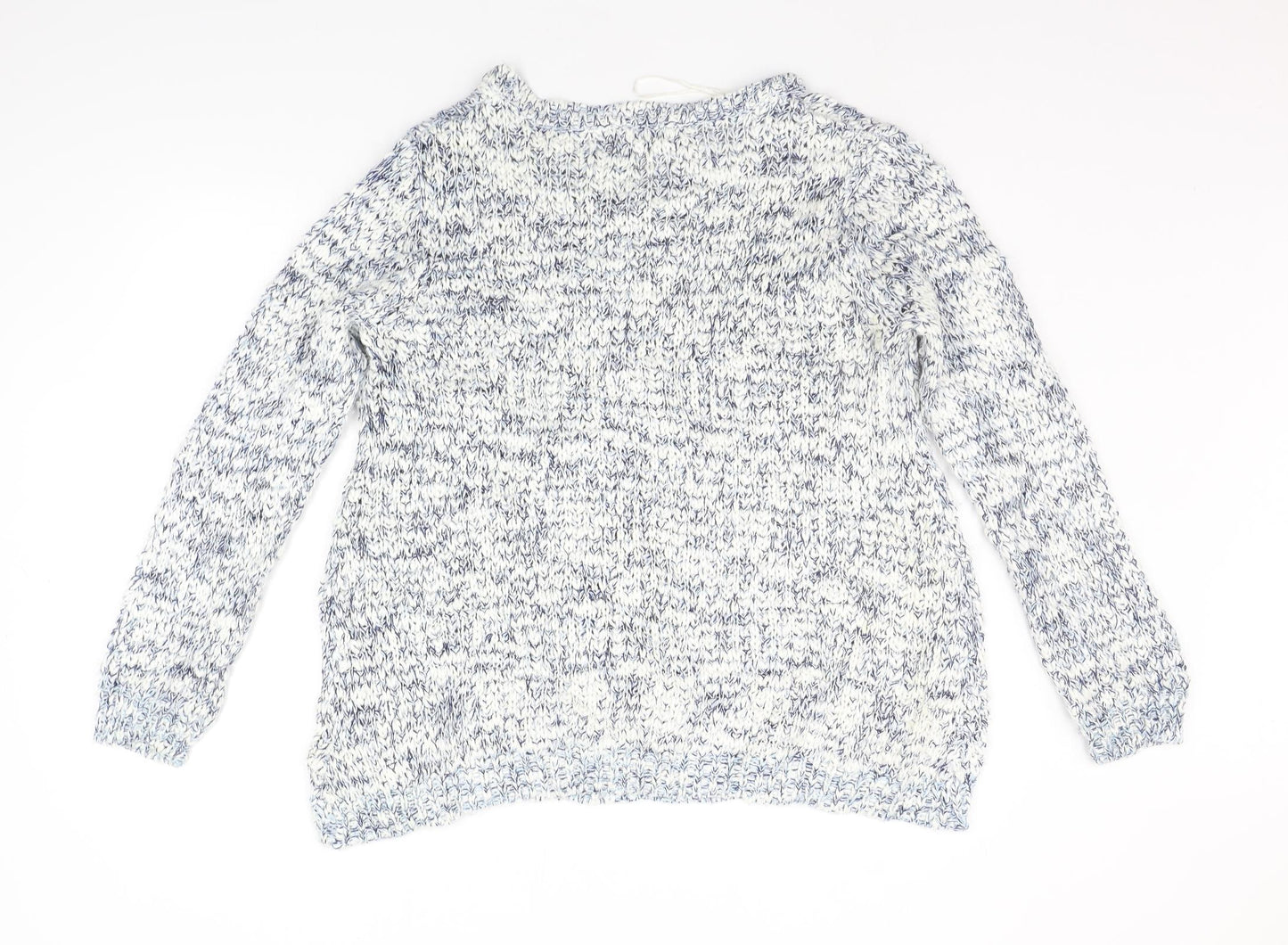 Womens UK Size L New Look White Pullover Jumper