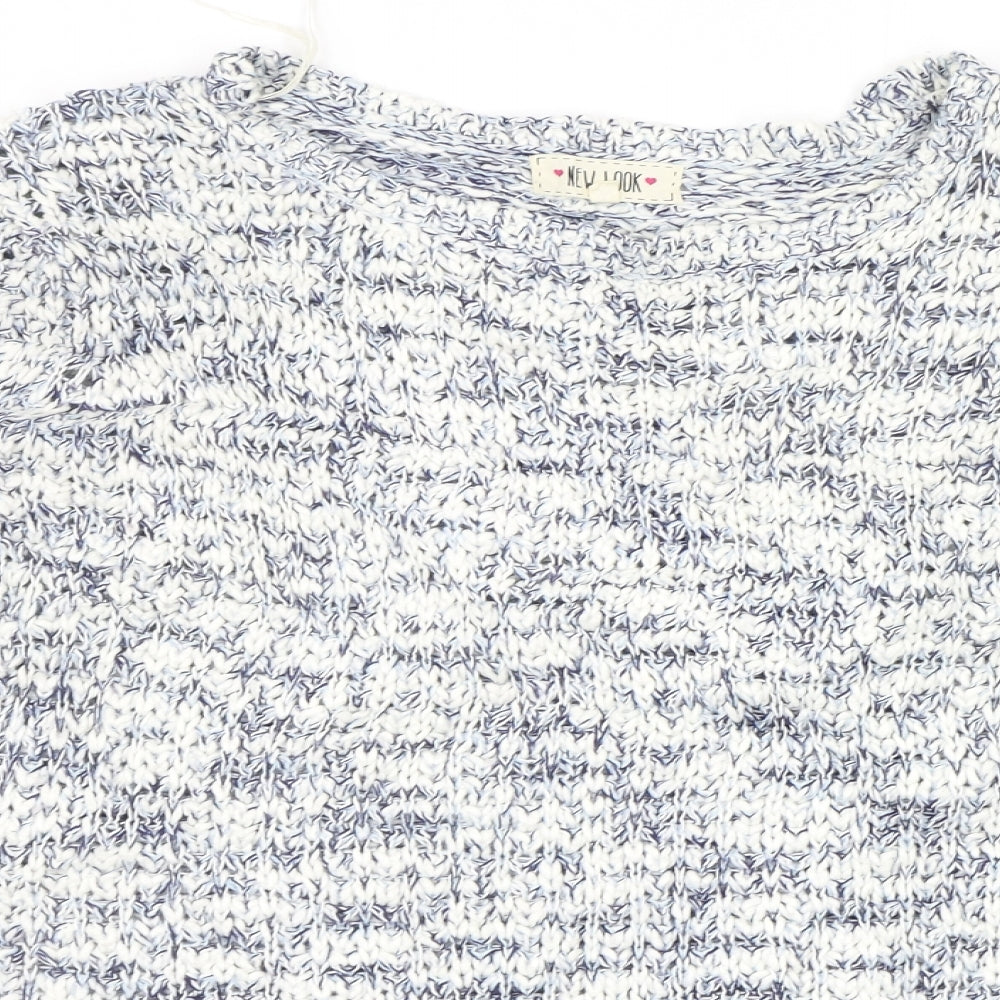 Womens UK Size L New Look White Pullover Jumper