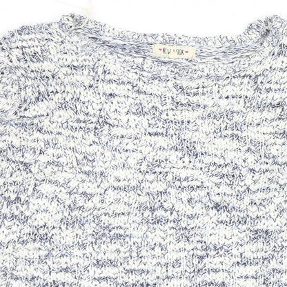 Womens UK Size L New Look White Pullover Jumper