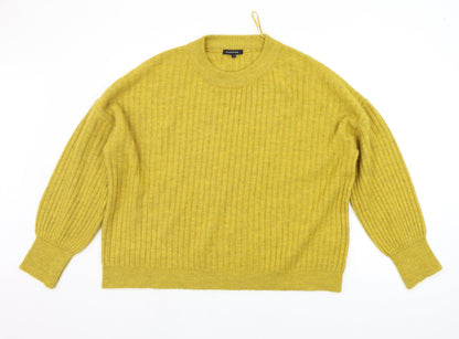 Womens UK Size L Peacocks Yellow Pullover Jumper