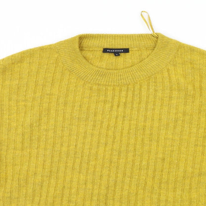Womens UK Size L Peacocks Yellow Pullover Jumper