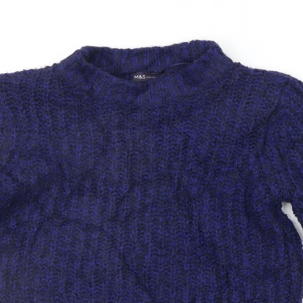 Womens UK Size 8 Marks and Spencer Blue Pullover Jumper