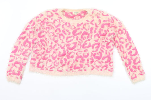 Womens UK Size 10 River Island Pink Pullover Jumper