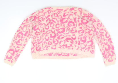 Womens UK Size 10 River Island Pink Pullover Jumper