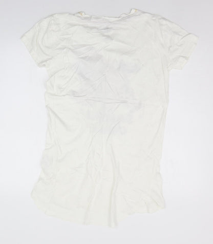 LOVE TO LOUNGE Womens White   T-Shirt Dress  Size S  - SANTA