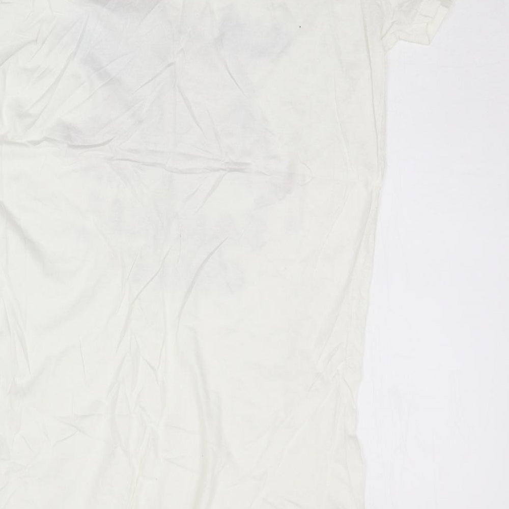 LOVE TO LOUNGE Womens White   T-Shirt Dress  Size S  - SANTA