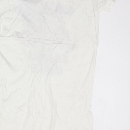 LOVE TO LOUNGE Womens White   T-Shirt Dress  Size S  - SANTA