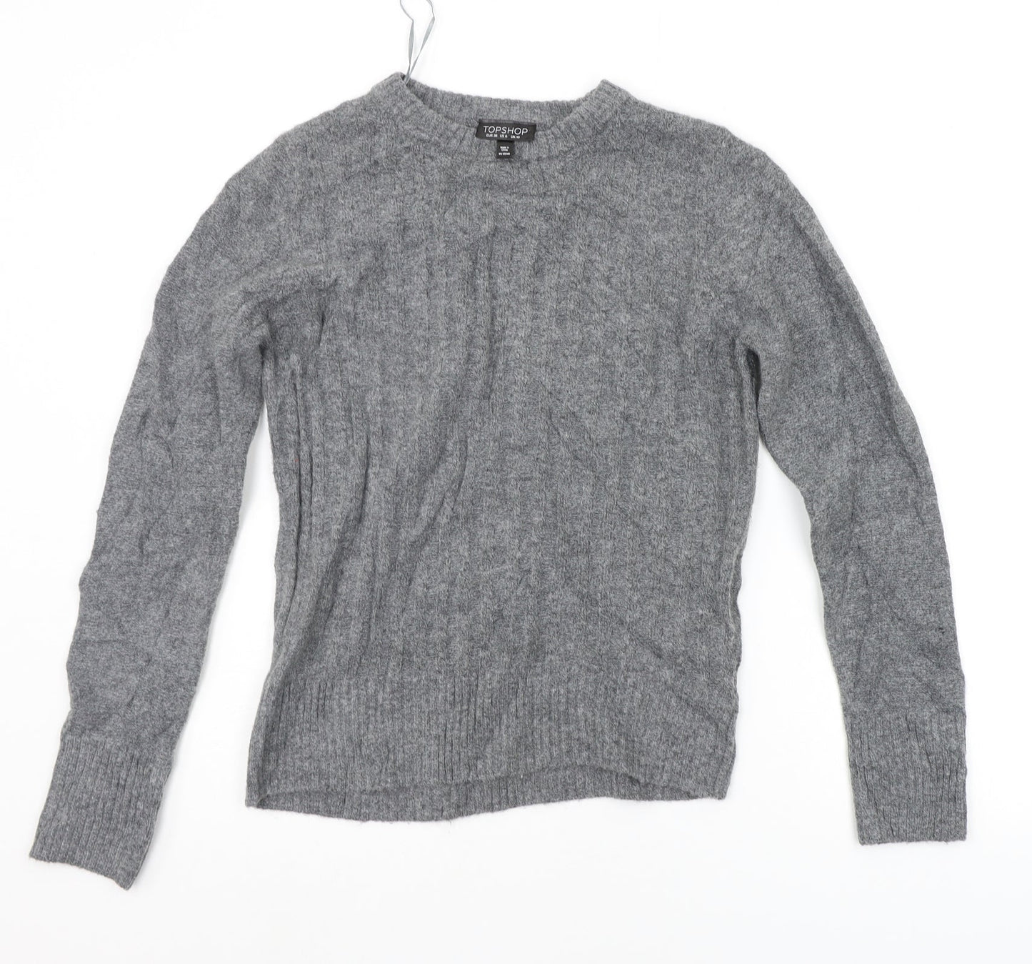 Womens UK Size 10 Topshop Grey Pullover Jumper