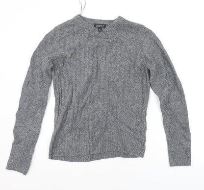 Womens UK Size 10 Topshop Grey Pullover Jumper