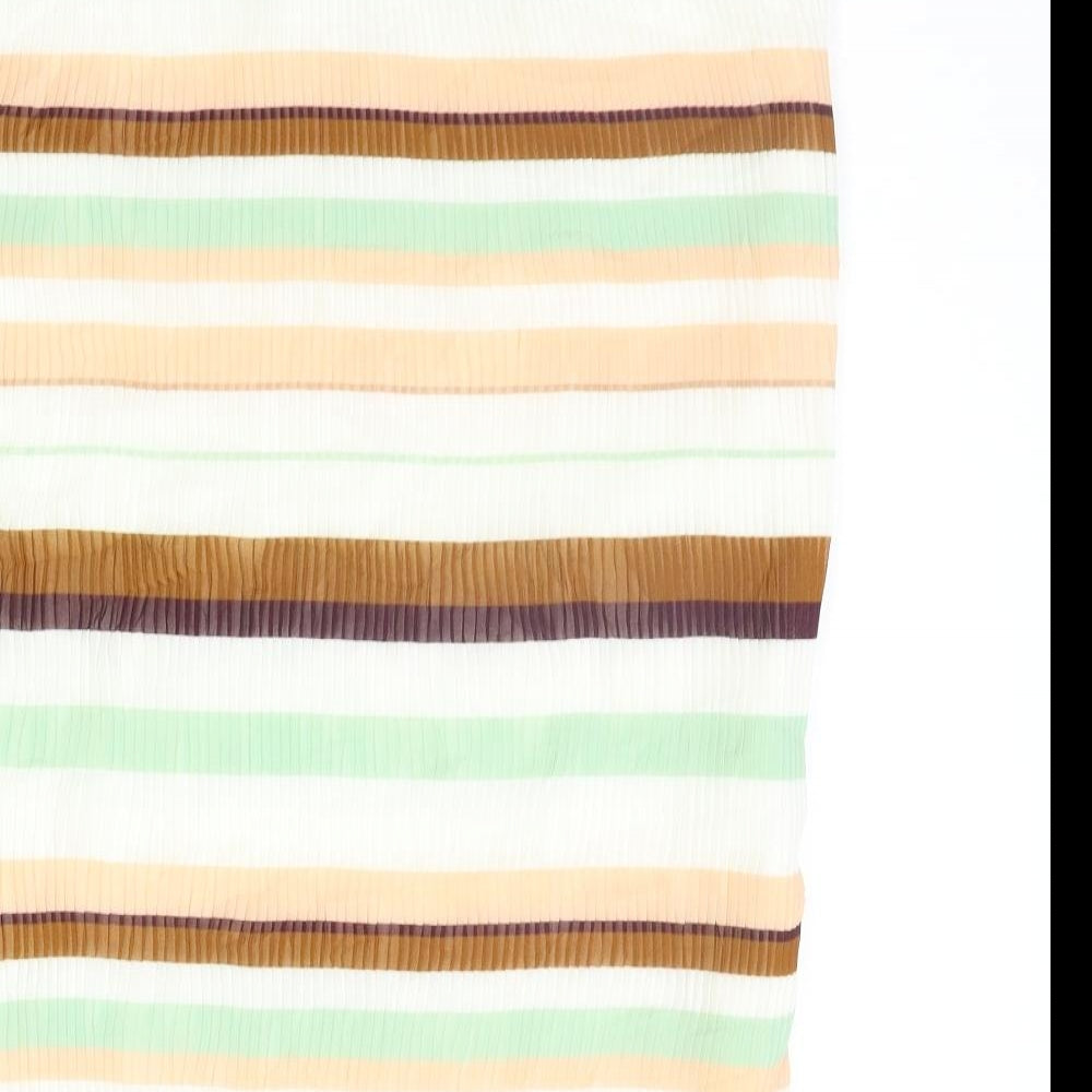 H&M Womens Brown Striped  A-Line Skirt Size 8