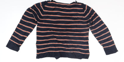 folica Womens Blue Striped  Cardigan Jumper Size S