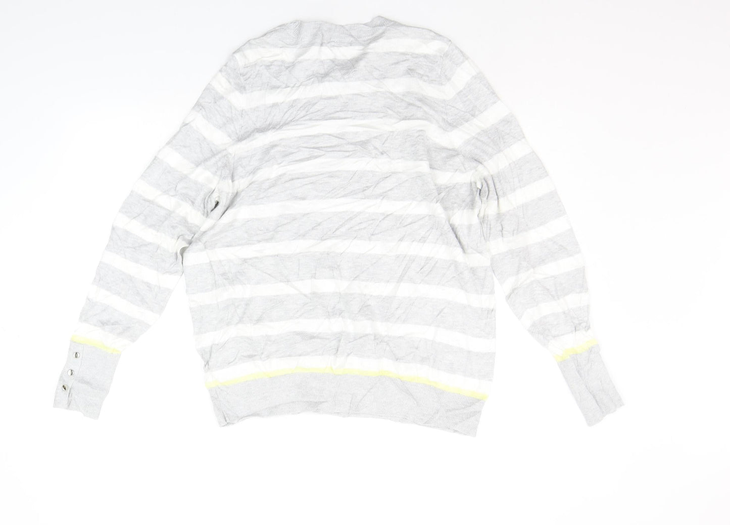 F&F Womens Grey Striped  Pullover Jumper Size 18