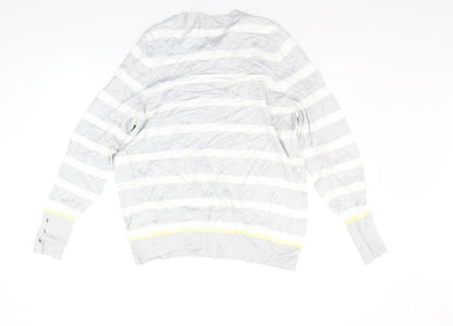 F&F Womens Grey Striped  Pullover Jumper Size 18
