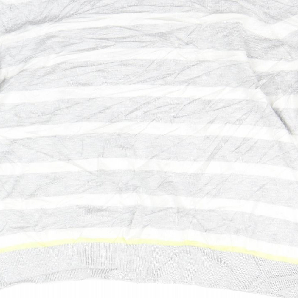 F&F Womens Grey Striped  Pullover Jumper Size 18