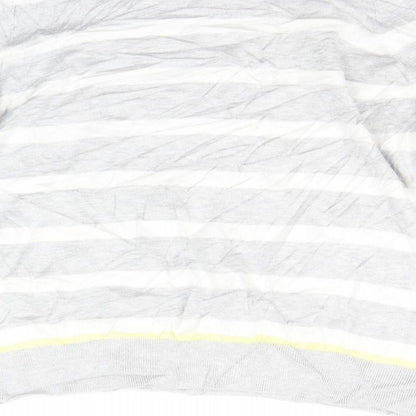 F&F Womens Grey Striped  Pullover Jumper Size 18