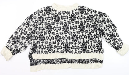 Womens UK Size M H&M Black Pullover Jumper
