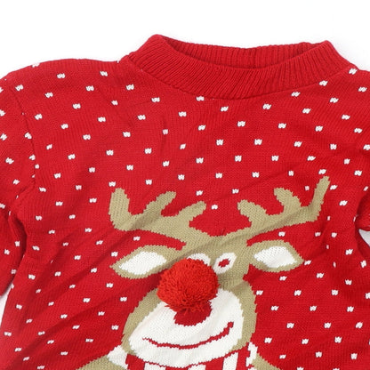 Impluse Boys Red Polka Dot  Pullover Hoodie Size 9-10 Years  - CHRISTMAS