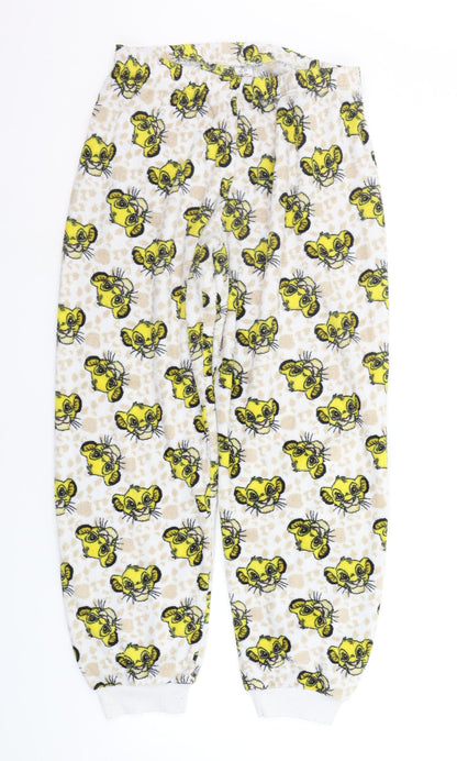 LOVE TO LOUNGE Womens Beige Solid  Top Pyjama Pants Size M