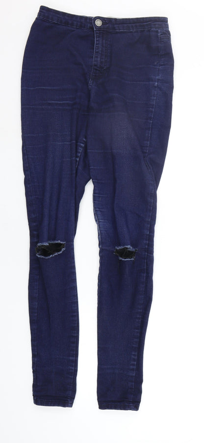 Denim & Co. Womens Blue   Skinny Jeans Size 10 L29 in