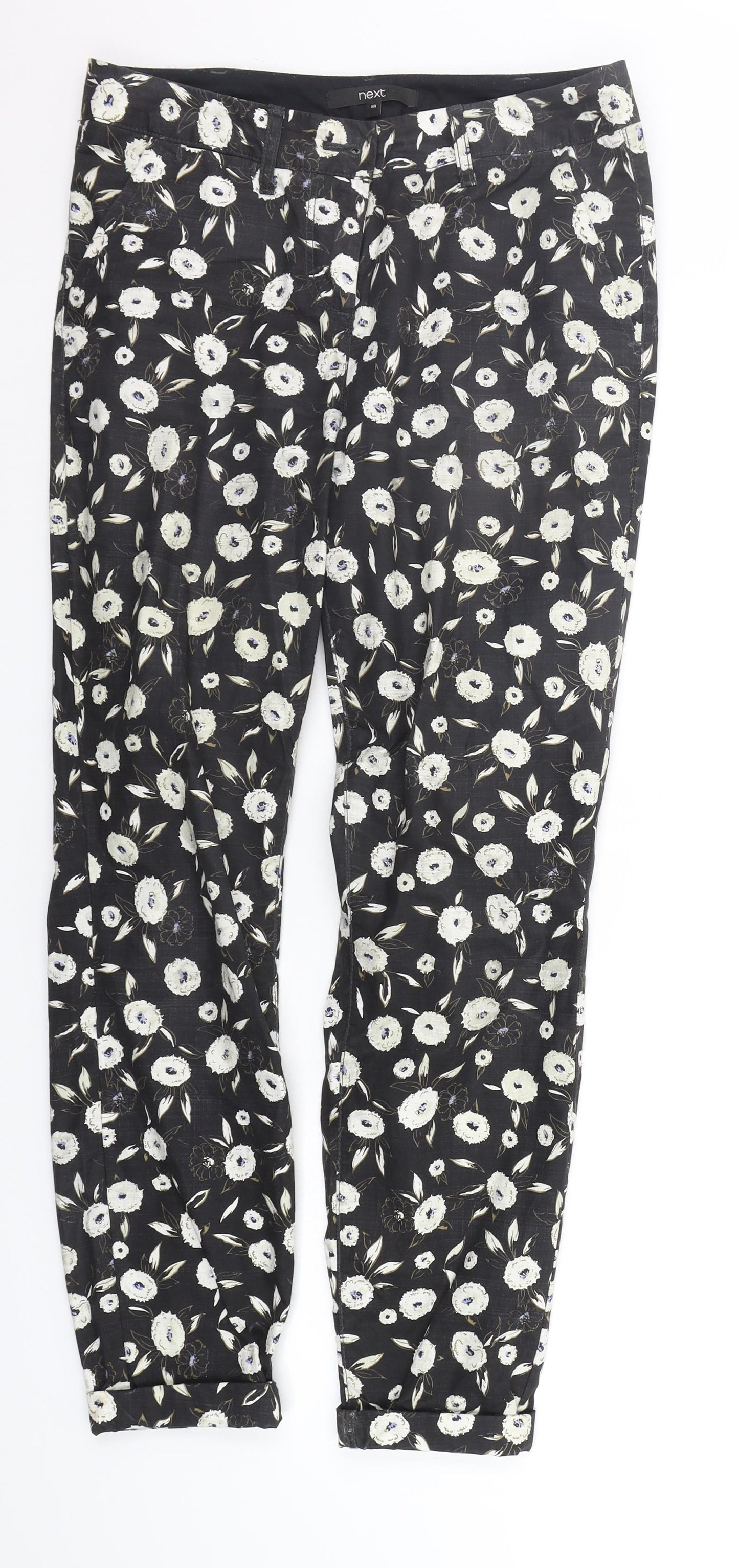 Womens UK Size 8 NEXT Regular Fit  Black Trousers