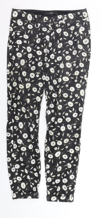 Womens UK Size 8 NEXT Regular Fit  Black Trousers