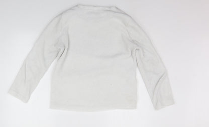 b&M Womens White Solid  Top Pyjama Top Size 8
