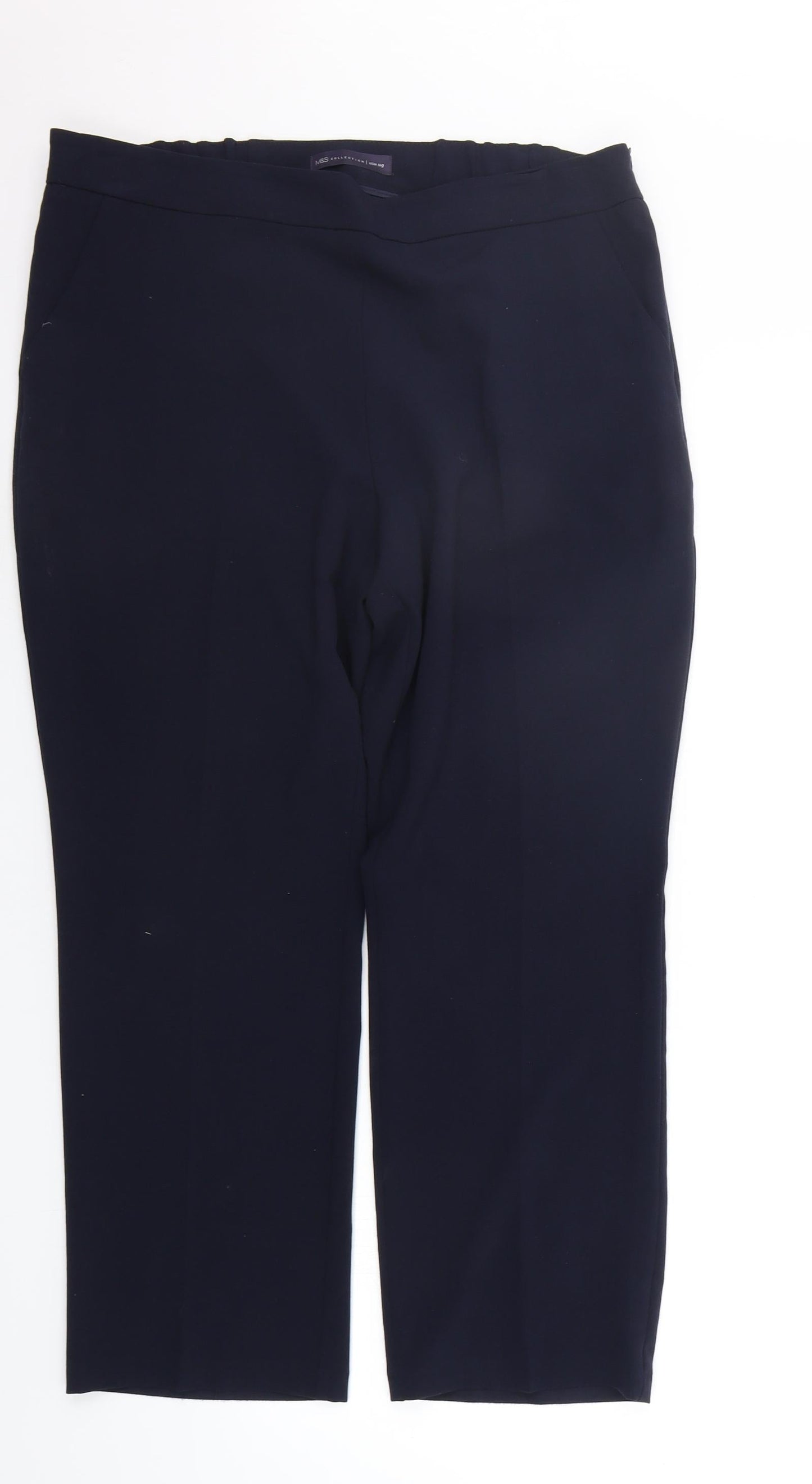 Womens UK Size 16 Marks and Spencer Regular Fit  Blue Trousers