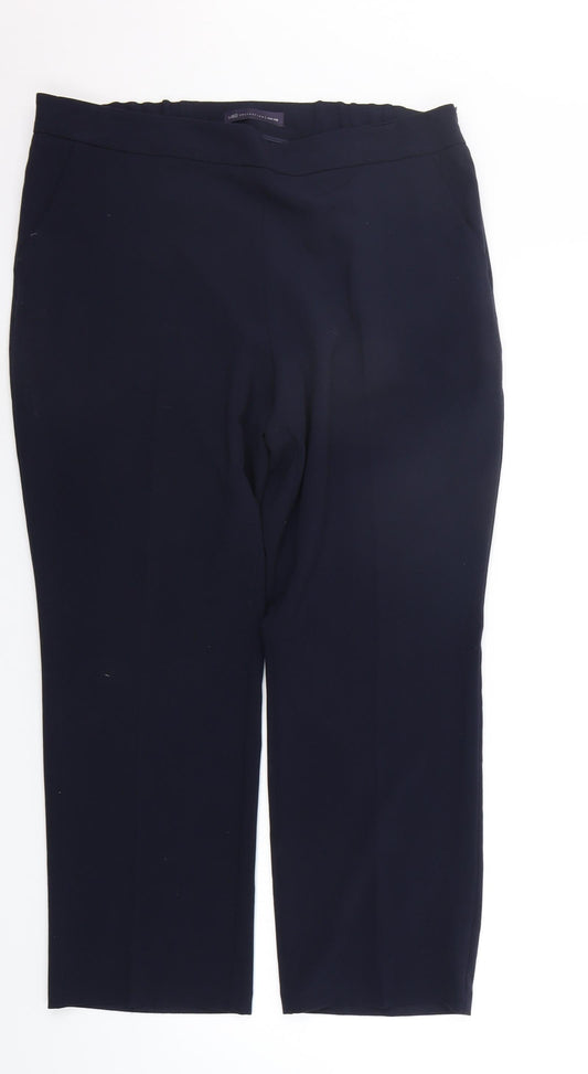 Womens UK Size 16 Marks and Spencer Regular Fit  Blue Trousers