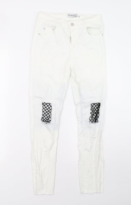 luizacco Womens White   Trousers  Size M L26 in