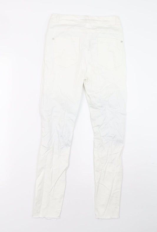 luizacco Womens White   Trousers  Size M L26 in