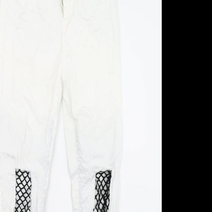 luizacco Womens White   Trousers  Size M L26 in