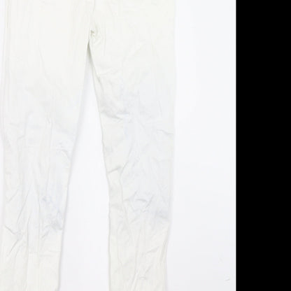luizacco Womens White   Trousers  Size M L26 in