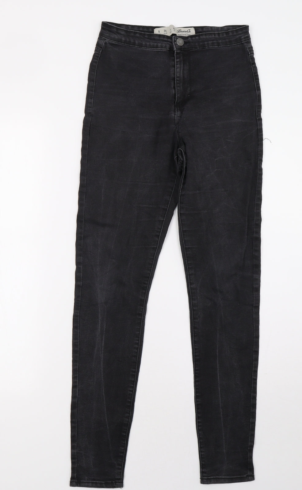Primark Womens Black  Denim Skinny Jeans Size 8 L30 in