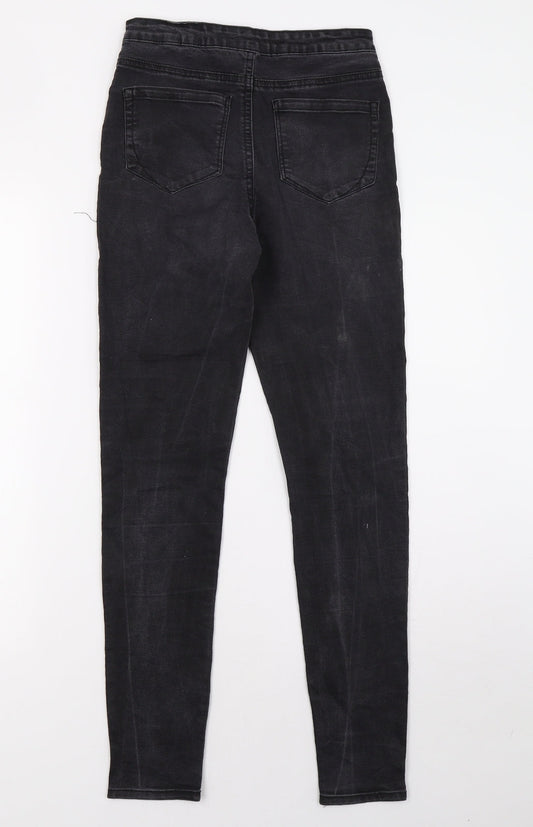 Primark Womens Black  Denim Skinny Jeans Size 8 L30 in
