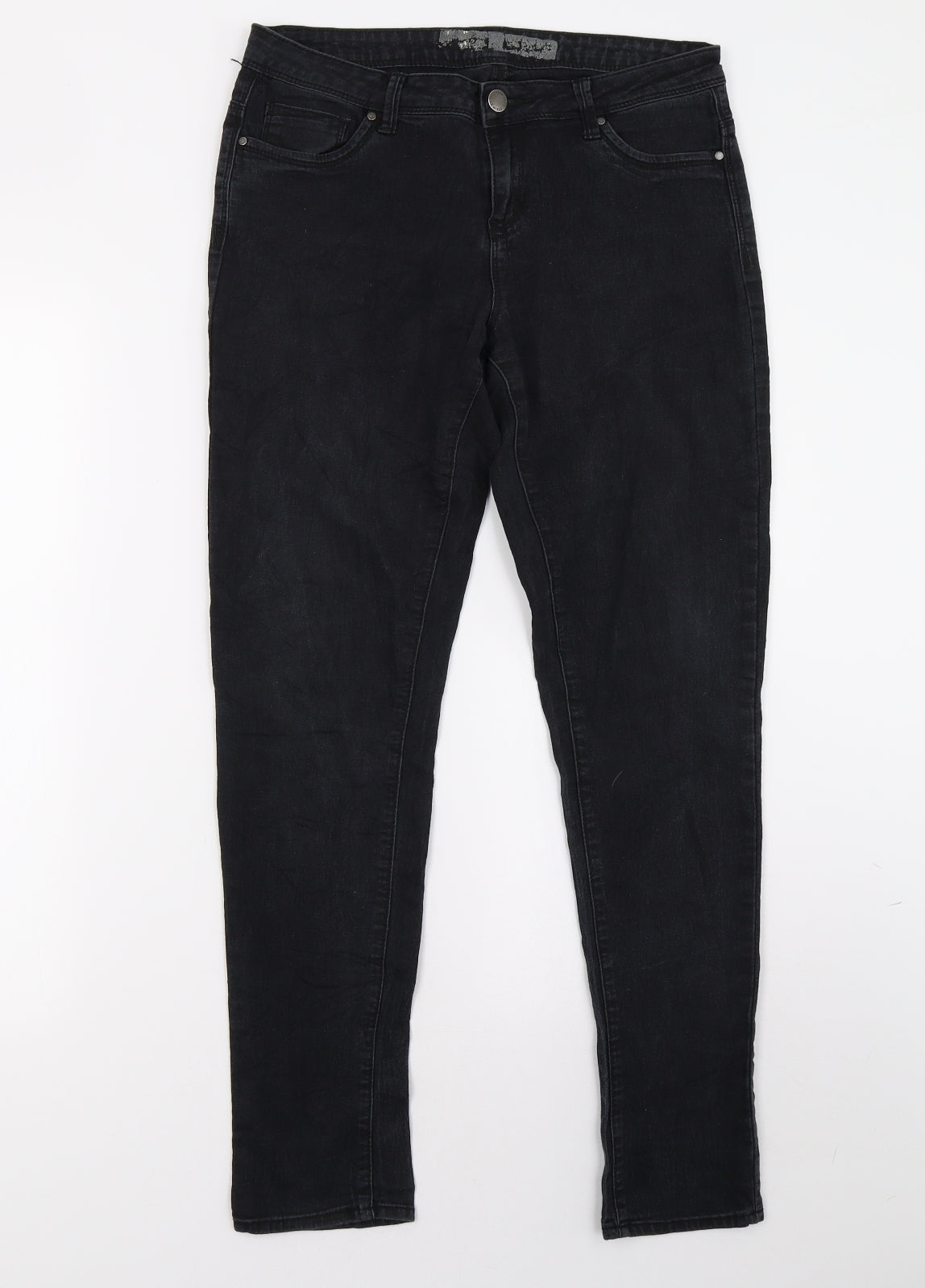 Primark Womens Black  Denim Skinny Jeans Size 10 L30 in