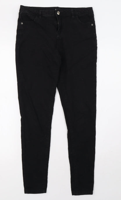 be.you Womens Black  Denim Skinny Jeans Size 10 L29 in