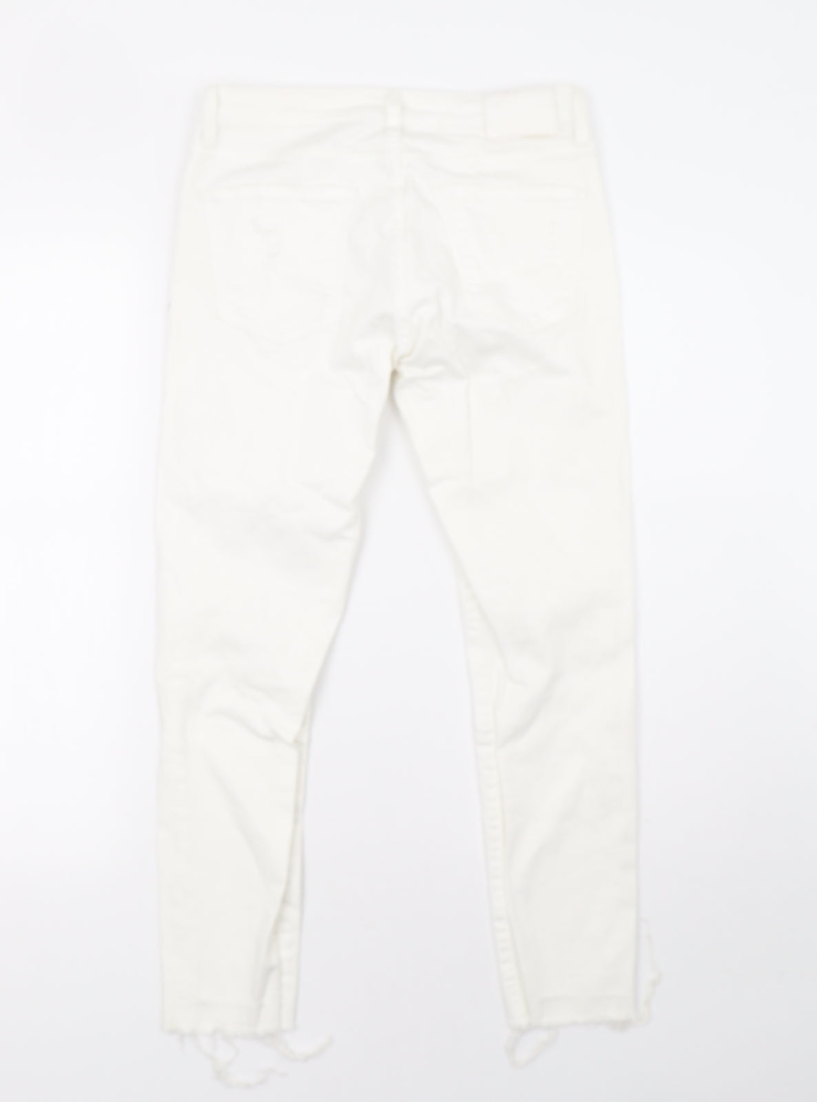 Zara Womens White  Denim Skinny Jeans Size 8 L26 in