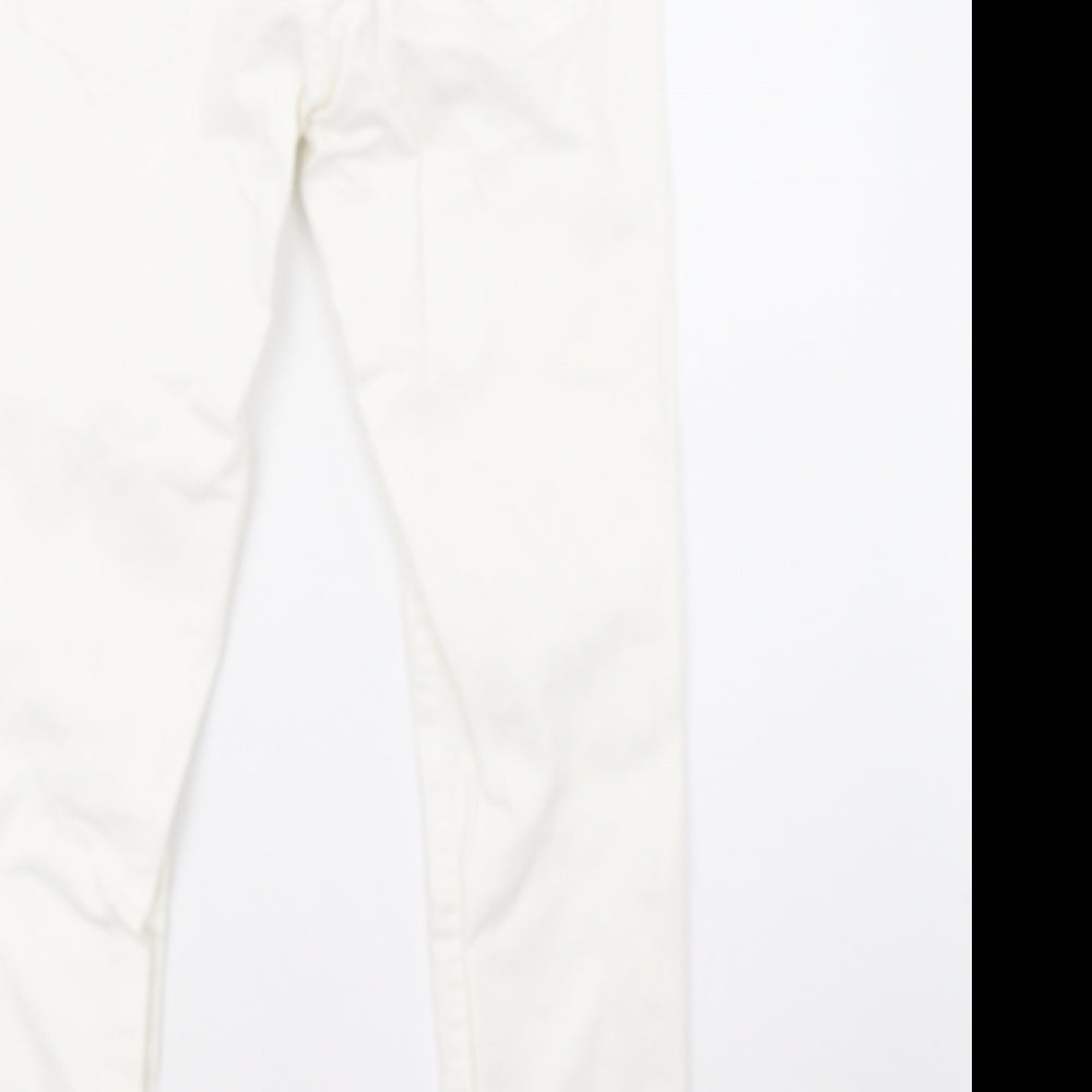 Zara Womens White  Denim Skinny Jeans Size 8 L26 in