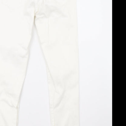 Zara Womens White  Denim Skinny Jeans Size 8 L26 in