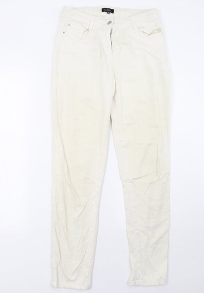 Caroll Womens White  Denim Straight Jeans Size 10