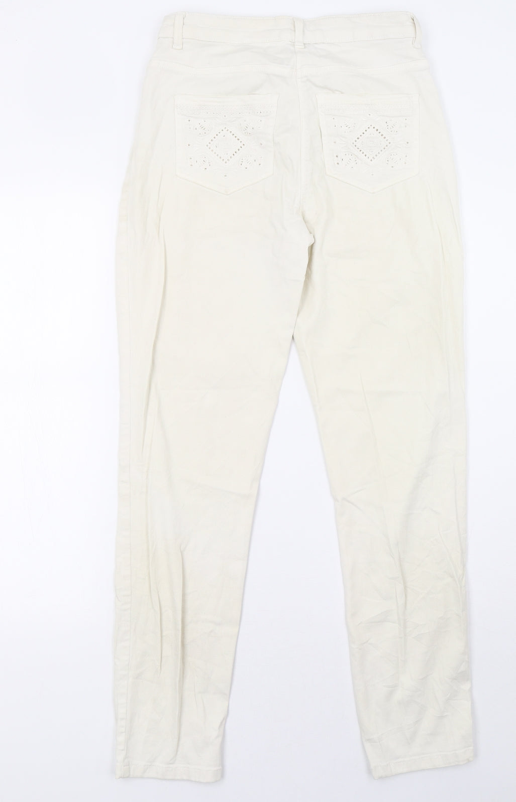 Caroll Womens White  Denim Straight Jeans Size 10