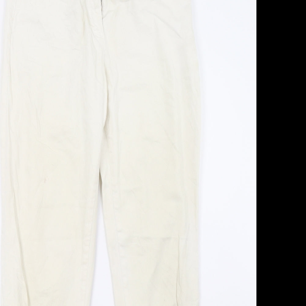 Caroll Womens White  Denim Straight Jeans Size 10